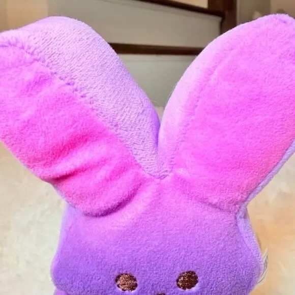 Peeps Bunny Plush Purple Pink Stuffed Animal Easter Gift Cute Toy - Picture 5 of 8